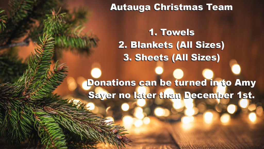 Autauga Christmas Team is taking Donations...